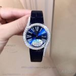 Swiss Replica Piaget Limelight Gala 32 MM Diamond Case Blue Roman Dial Women's Quartz Watch